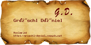 Gröschl Dániel névjegykártya